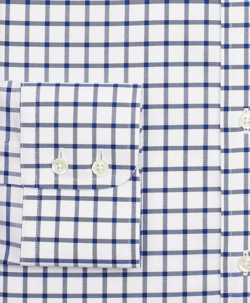 商品Brooks Brothers|Stretch Regent Regular-Fit Dress Shirt, Non-Iron Twill Button-Down Collar Grid Check,价格¥571,第3张图片详细描述