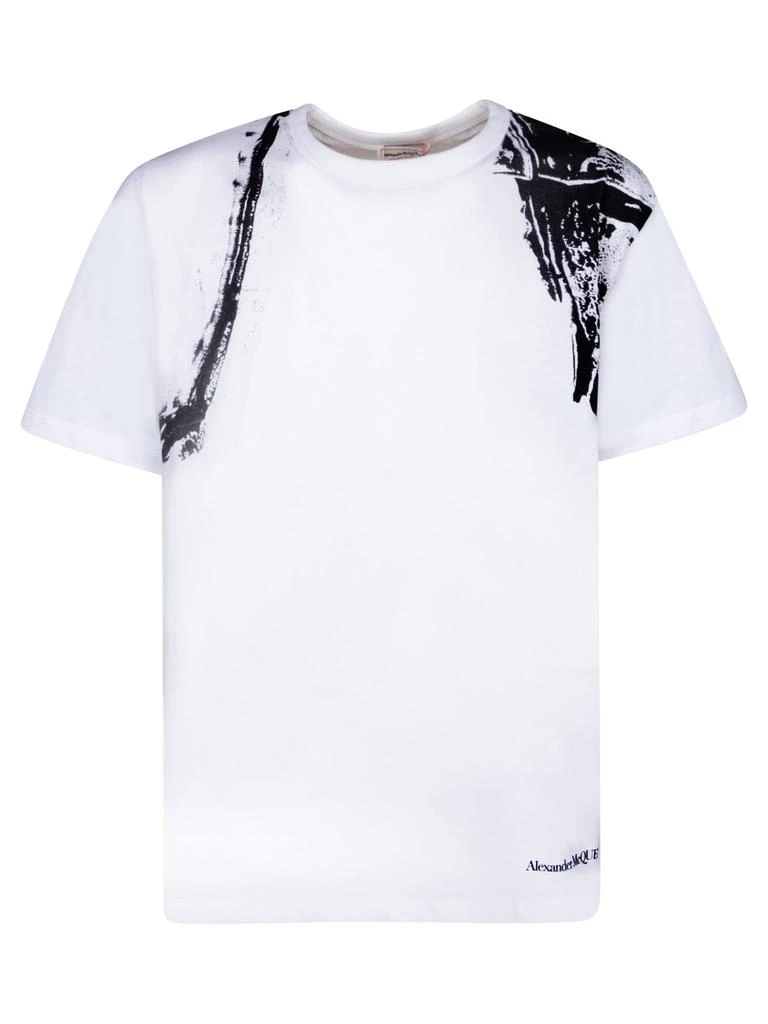 商品Alexander McQueen|Fold Harbess White T-shirt,价格¥3831,第1张图片