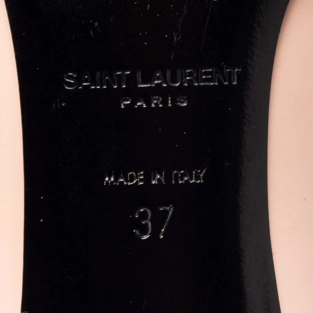 Saint Laurent Nude Patent Leather Anja Pointed Toe Pumps  Size 37 商品