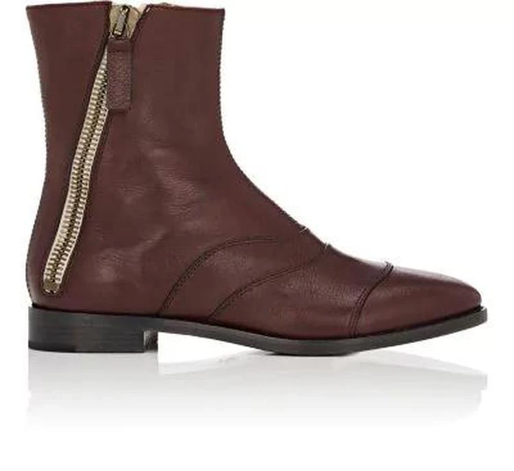 商品Chloé|Double-Zip Leather Ankle Boots,价格¥4456,第1张图片