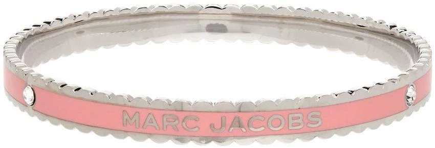 商品Marc Jacobs|Silver & Pink 'The Medallion Scalloped Bangle' Bracelet,价格¥742,第5张图片详细描述