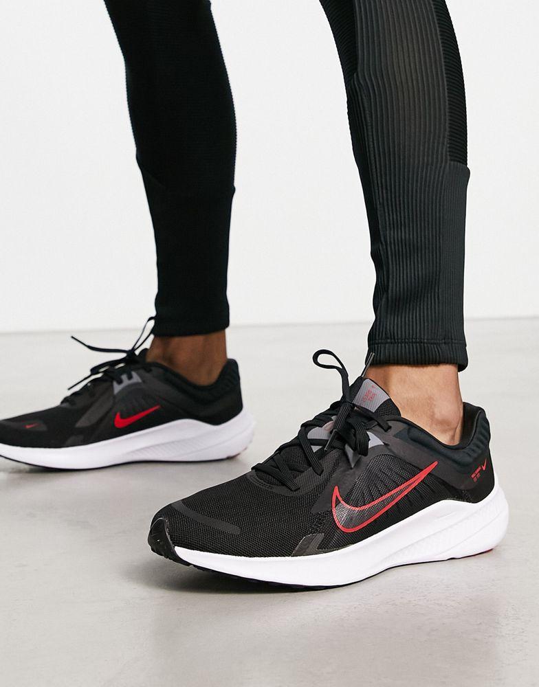 Nike Running Quest 5 trainers in black商品第1张图片规格展示