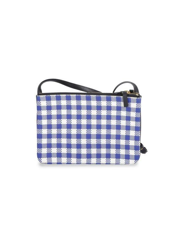 商品[二手商品] Celine|Celine Trio Gingham Crossbody Bag In Blue And White Cotton,价格¥7724,第1张图片