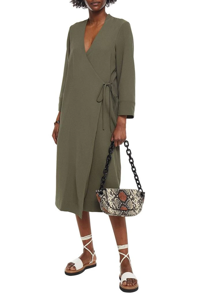 商品Ganni|Crepe midi wrap dress,价格¥531,第4张图片详细描述