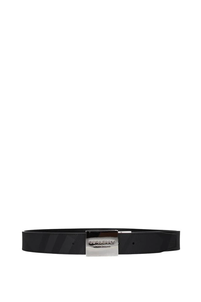 商品Burberry|Regular belts Fabric Gray Black,价格¥2524,第1张图片