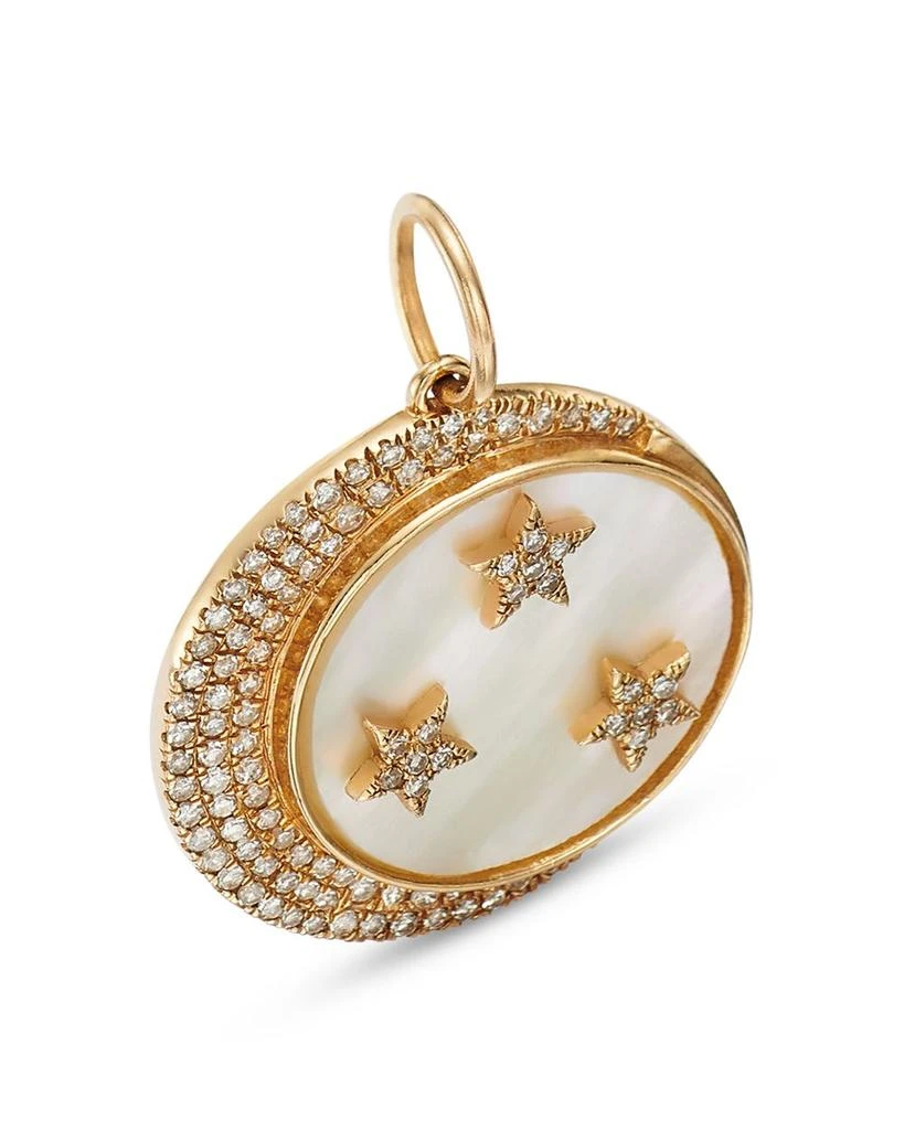 14K Yellow Gold Night Sky Diamond & Mother of Pearl Pendant 商品