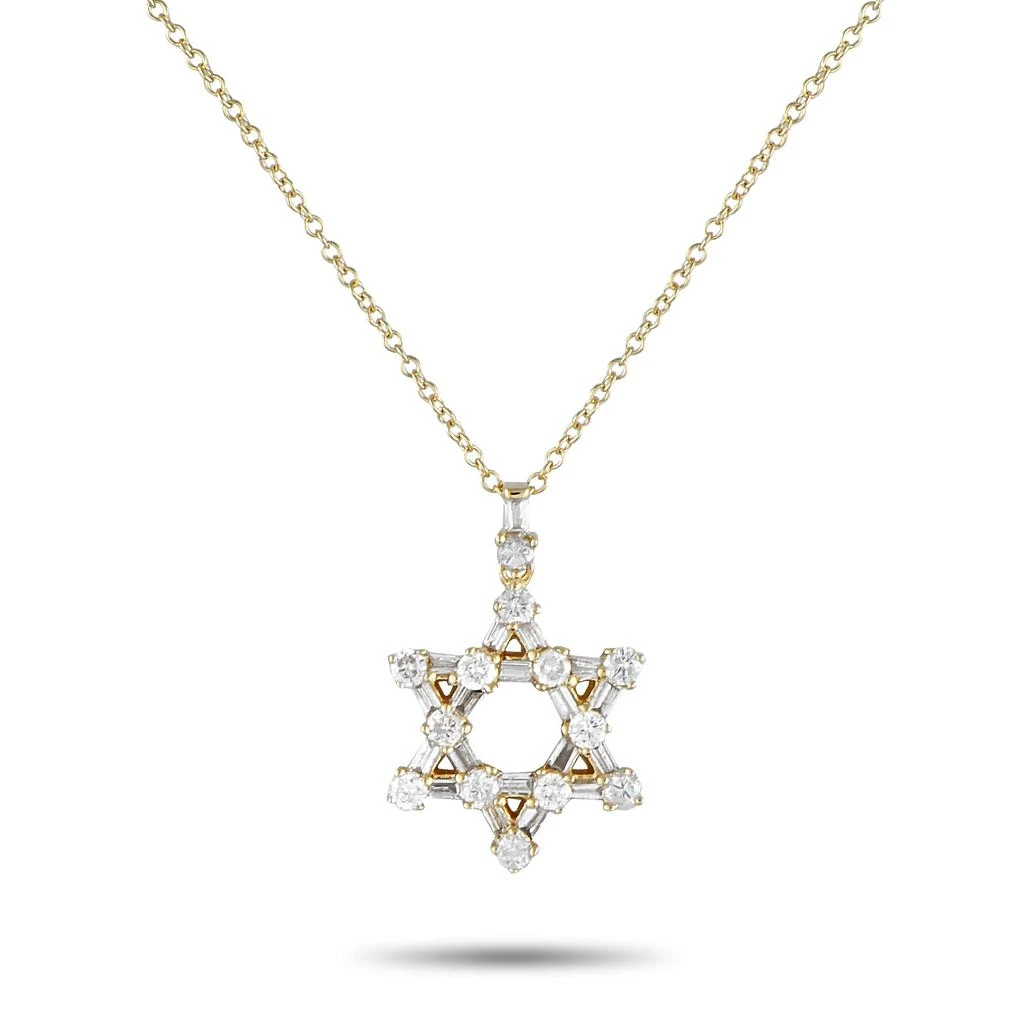 商品LB Exclusive|14K Yellow Gold 0.50ct Diamond Star of David Necklace PN18054-Y,价格¥5426,第1张图片