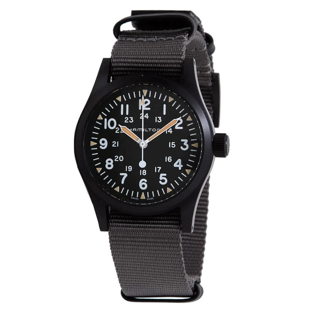 商品Hamilton|Khaki Field Hand Wind Black Dial Men's Watch H69409930,价格¥3223,第1张图片