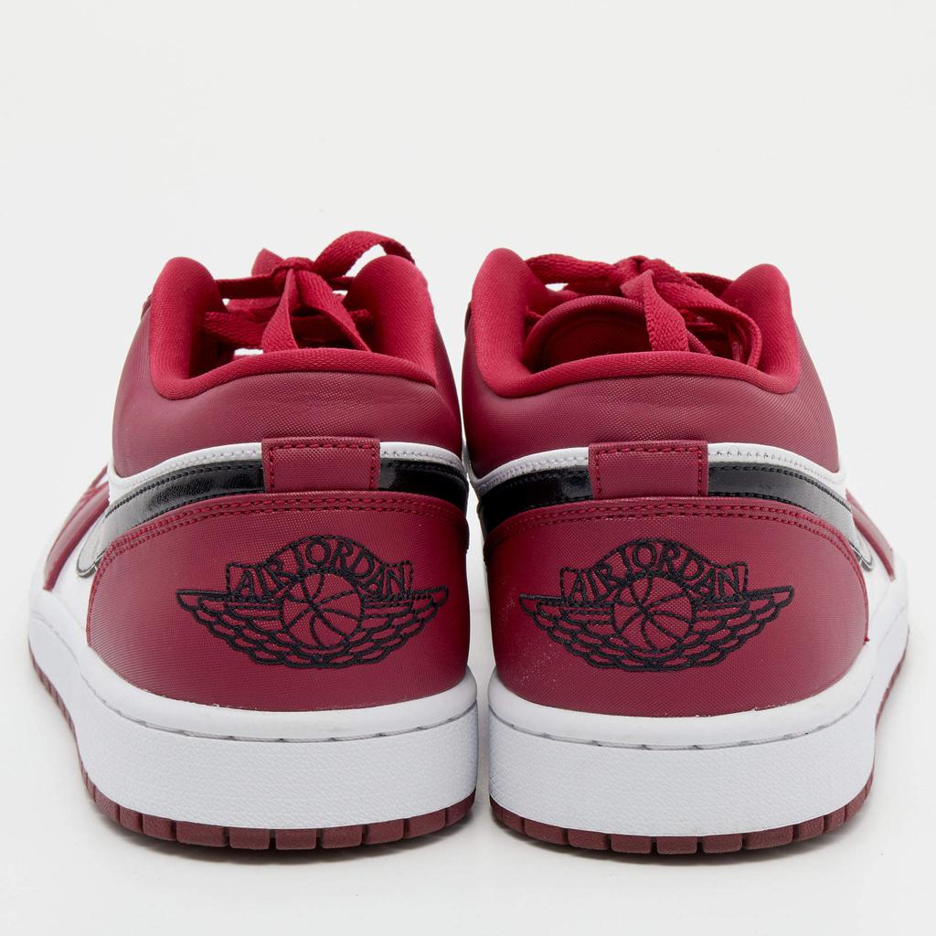 Air Jordans Red/White Polyester And Leather Air Jordan 1 Low Top Sneakers Size 45商品第5张图片规格展示