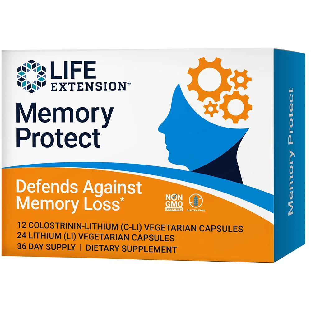 商品Life Extension|Memory Protect - 12 C-Li Capsules & 24 Li Capsules, Lithium & Colostrinin-Lithium,价格¥145,第1张图片