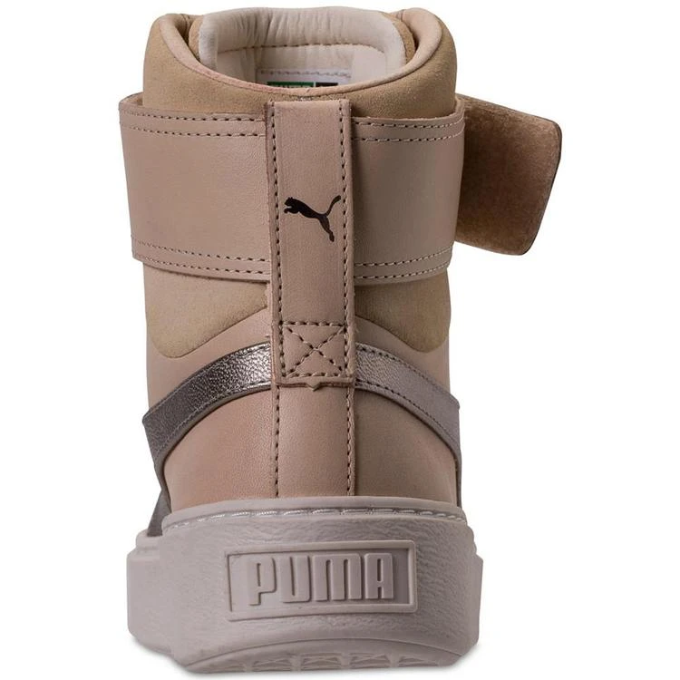 商品Puma|Women's Basket Platform Strap Mid Up Casual Sneakers from Finish Line,价格¥593,第3张图片详细描述
