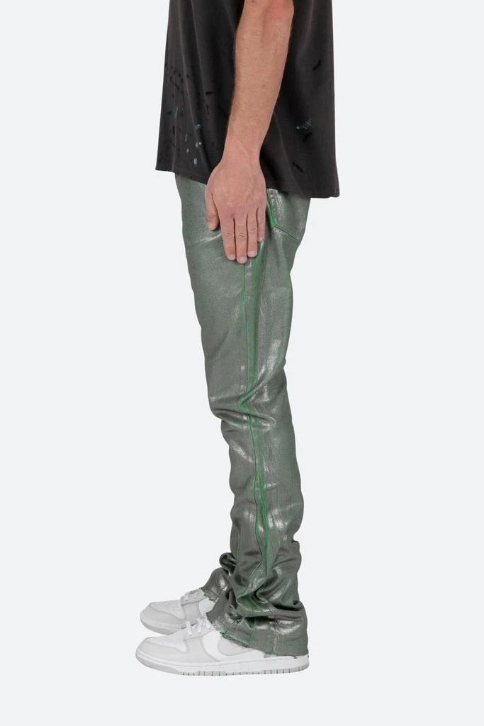 商品MNML|B427 Metallic Flare Denim - Green,价格¥330,第3张图片详细描述