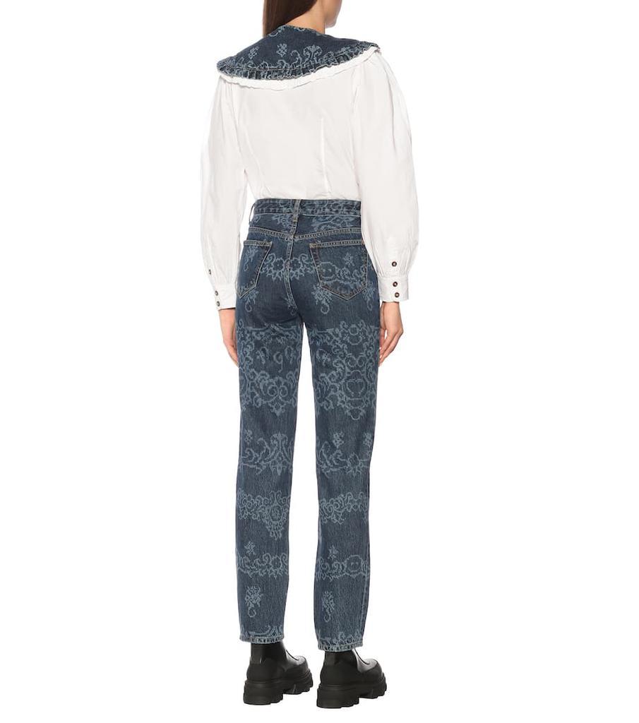 商品Ganni|印花高腰直筒牛仔裤,价格¥1735,第5张图片详细描述