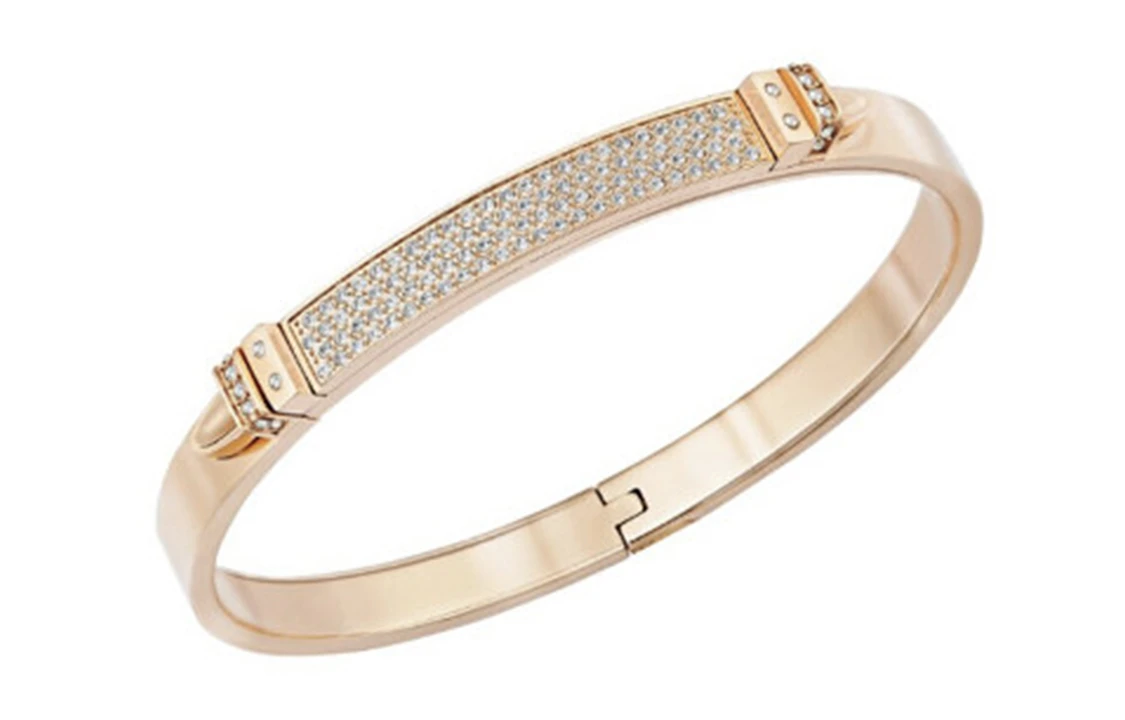 商品[国内直发] Swarovski|施华洛世奇 Distinct 镶钻轻奢 可调节 镀银 手镯 女款 玫瑰金色,价格¥1455,第6张图片详细描述