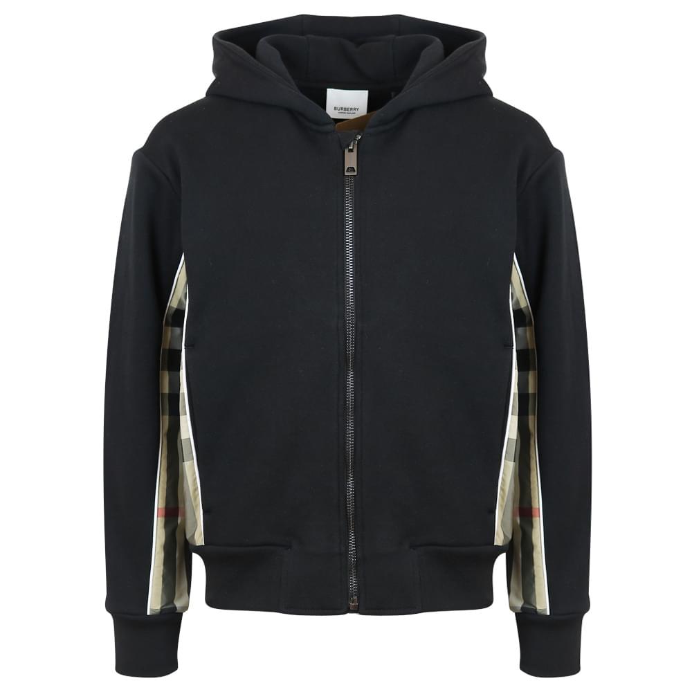 Black Graham Zip Up Hoodie商品第1张图片规格展示