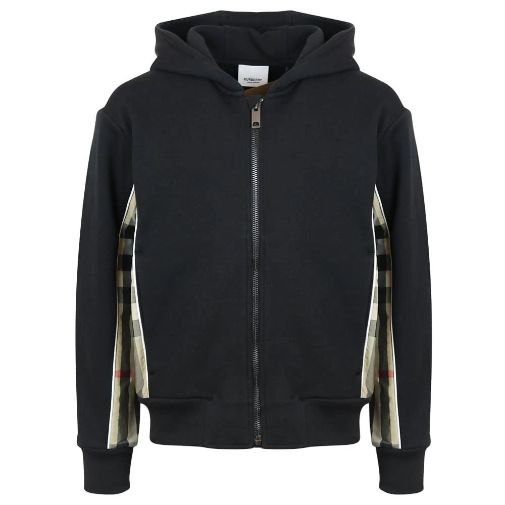 商品Burberry|Black Graham Zip Up Hoodie,价格¥1280,第1张图片