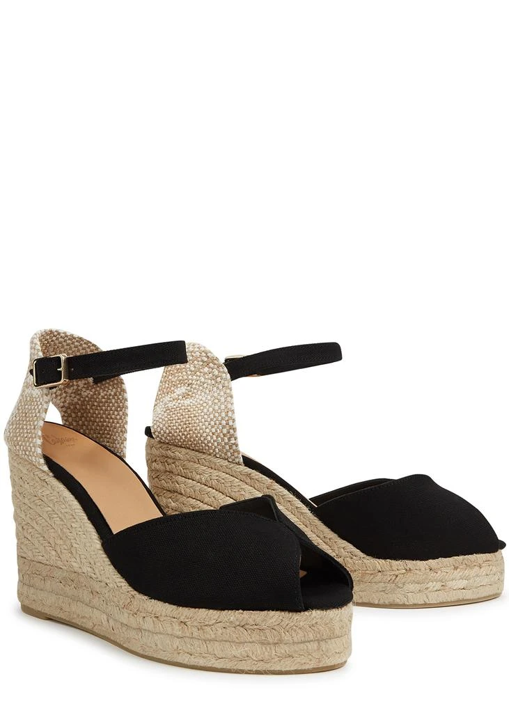 商品CASTAÑER|Bianca 100 black canvas wedge espadrilles,价格¥1161,第2张图片详细描述