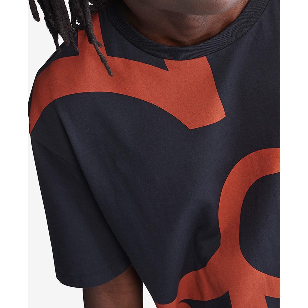 商品Calvin Klein|Men's Relaxed Fit Short-Sleeve Logo Print T-Shirt,价格¥313,第5张图片详细描述