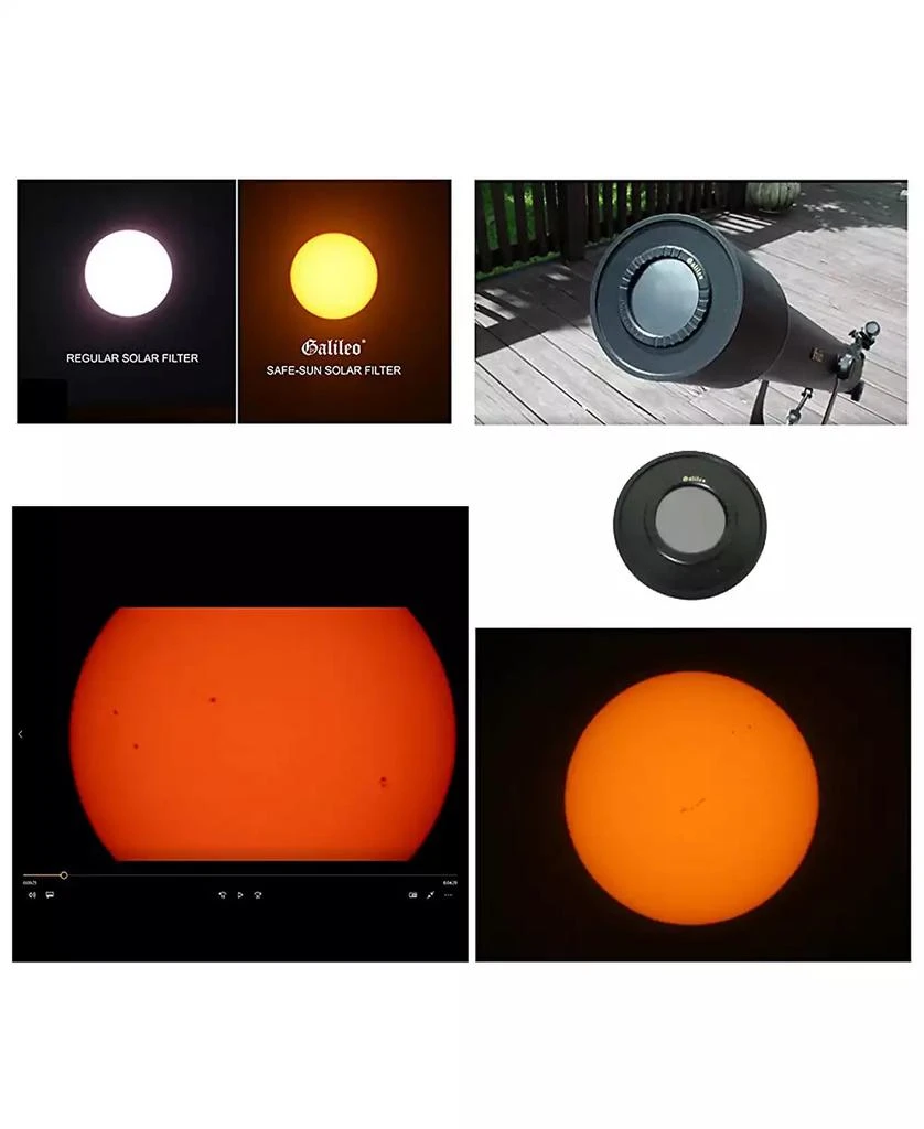 商品Galileo|600mm x 50mm Day and Night Refractor Telescope Kit with Solar Filter Cap,价格¥2138,第2张图片详细描述