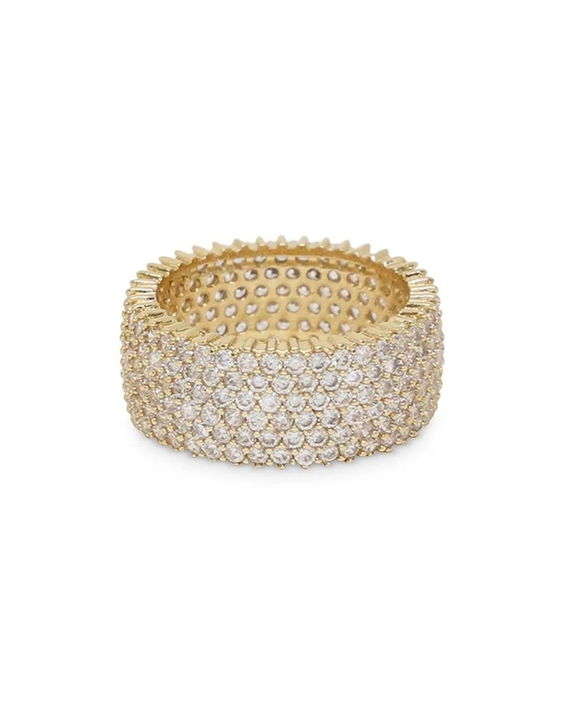 商品Ettika Jewelry|Cubic Zirconia & 18K Gold Plated Thick Band Ring,价格¥335,第1张图片