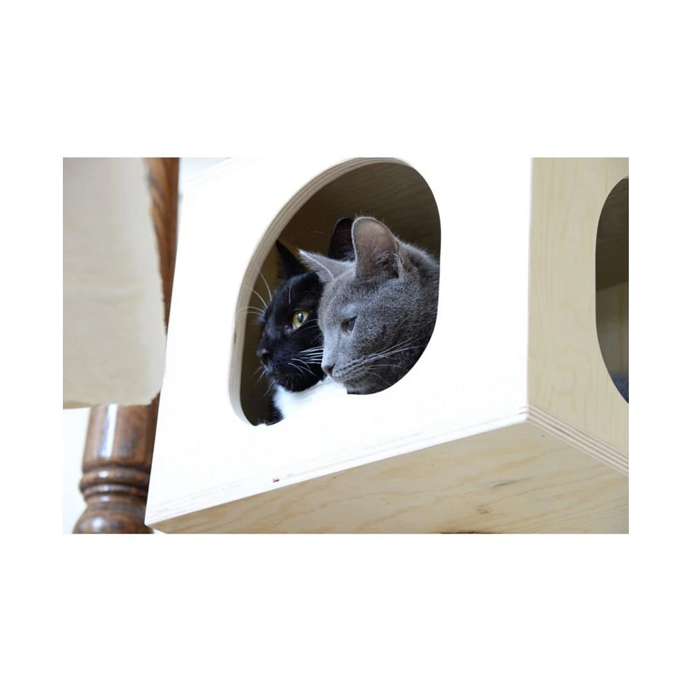 89" Real Wood Premium Scots Pine, 7-Level Cat Tree With 2 Playhouses 商品