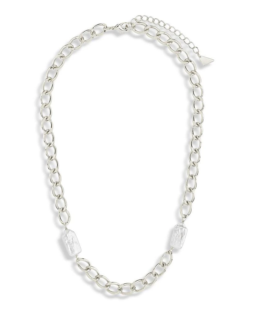 商品Sterling Forever|Genuine Pearl Chain Necklace, 16"-18",价格¥480,第1张图片