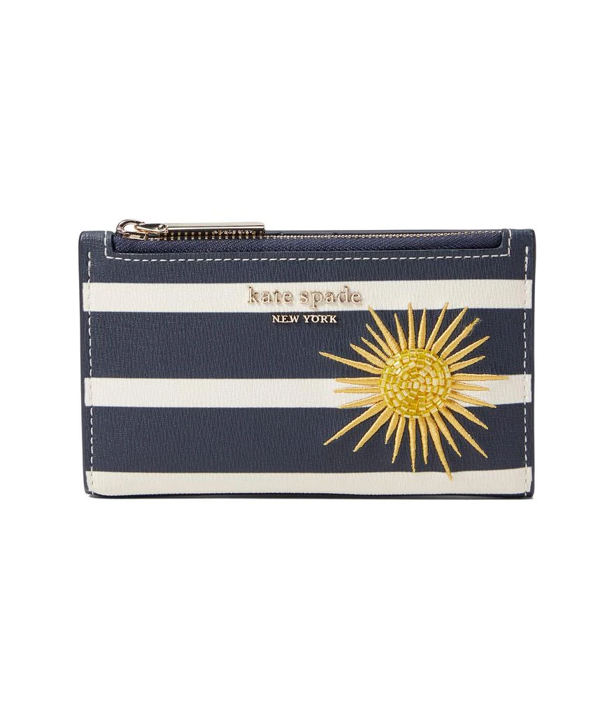 商品Kate Spade|Sunkiss Embellished Printed PVC Small Slim Bifold Wallet,价格¥962,第1张图片