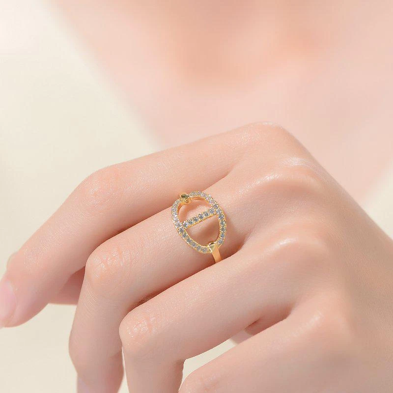 商品Rachel Glauber|14k Gold Plated Cubic Zirconia ModernRing,价格¥1284,第2张图片详细描述