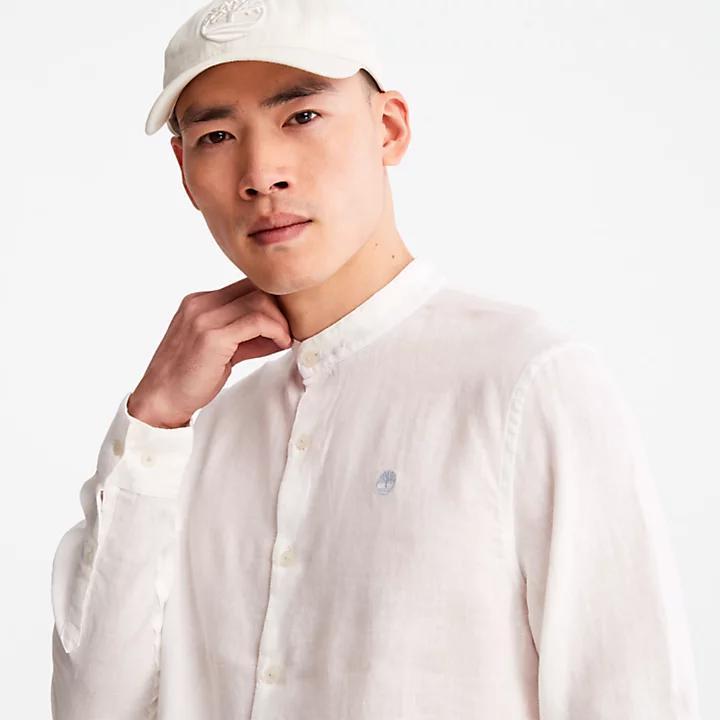 商品Timberland|Mill River Linen Shirt for Men in White,价格¥798,第7张图片详细描述