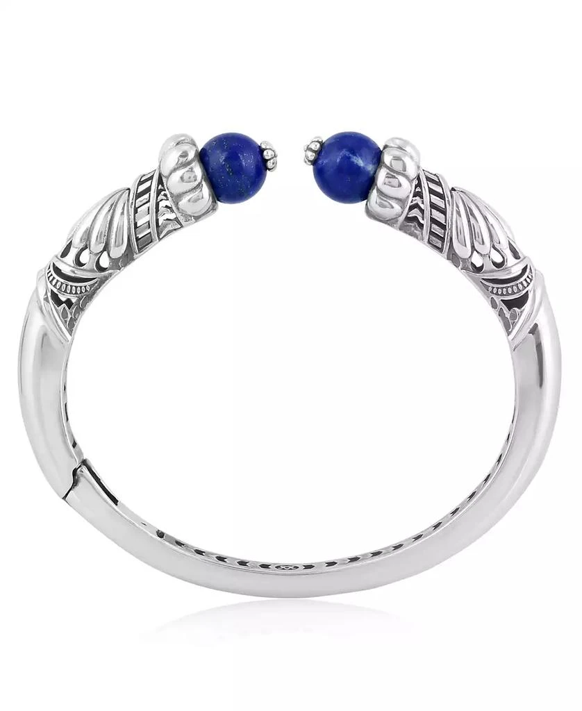 商品American West Jewelry|Sterling Silver Lapis Lazuli Gemstone Hinged Cuff Bracelet Size,价格¥1825,第2张图片详细描述