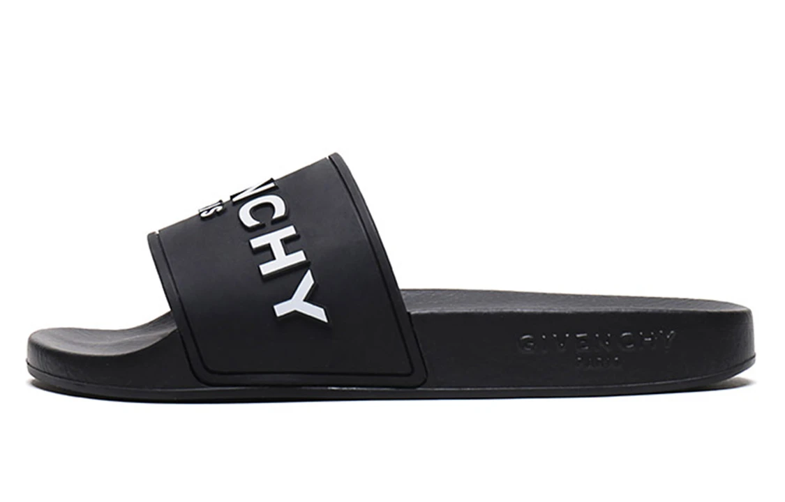 商品[国内直发] Givenchy|GIVENCHY纪梵希 Logo标志 套脚平底 其他 图腾一字拖鞋 男款 黑色,价格¥1716,第1张图片