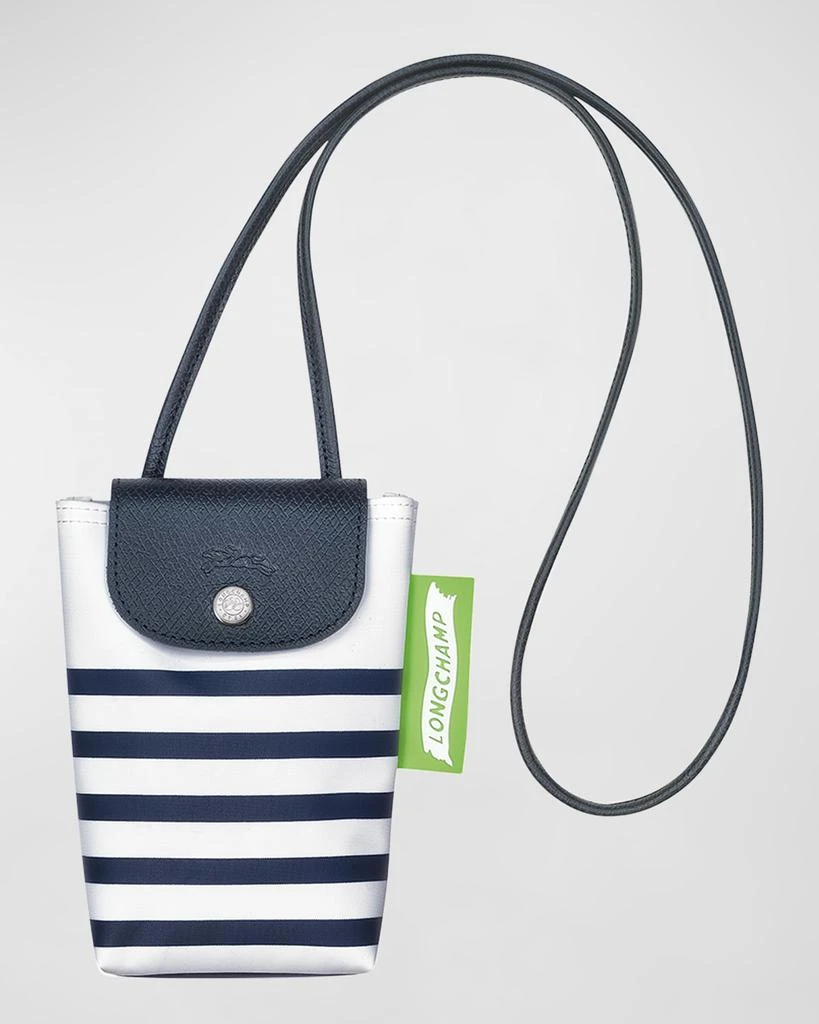 商品Longchamp|Le Pliage Striped Nylon Phone Shoulder Bag,价格¥675,第1张图片