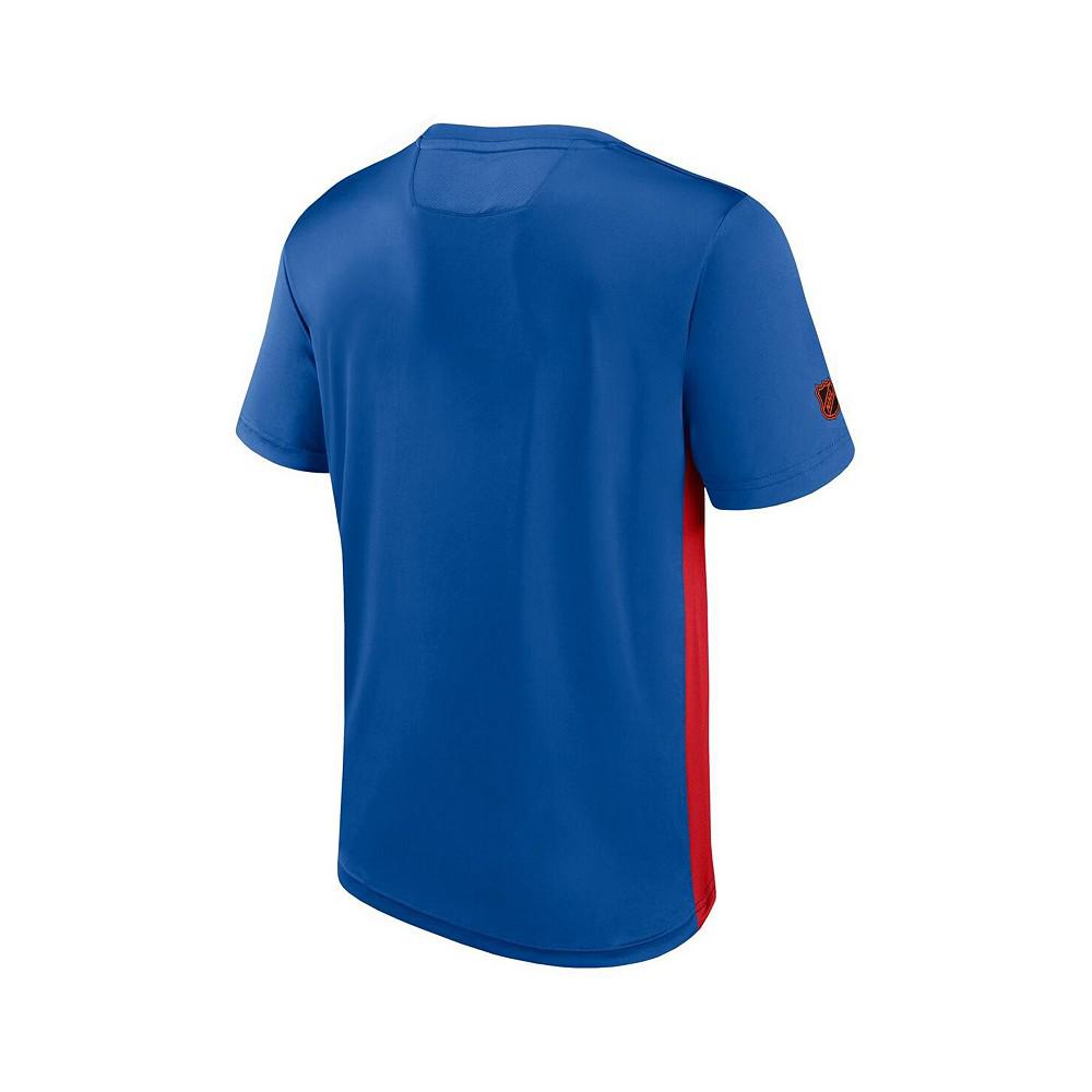 Men's Branded Royal and Red New York Rangers Special Edition 2.0 Authentic Pro Tech T-shirt商品第2张图片规格展示