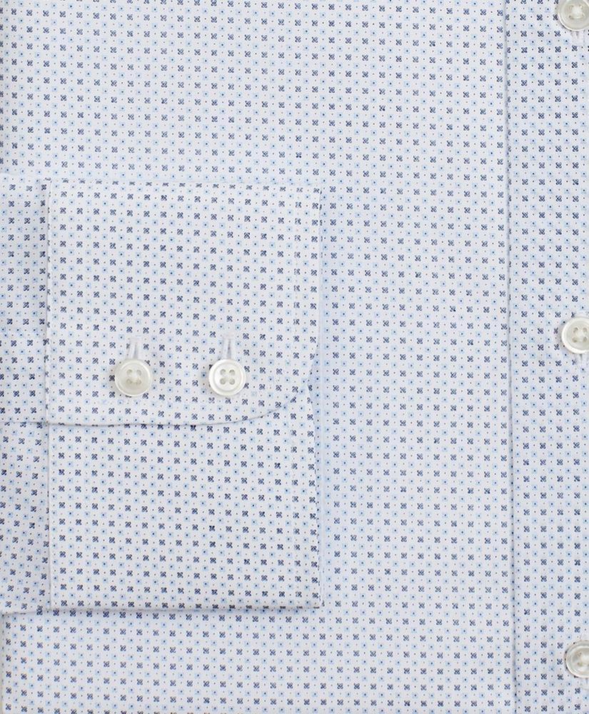 商品Brooks Brothers|Luxury Collection Madison Relaxed-Fit Dress Shirt, Franklin Spread Collar Geo Print,价格¥368,第5张图片详细描述