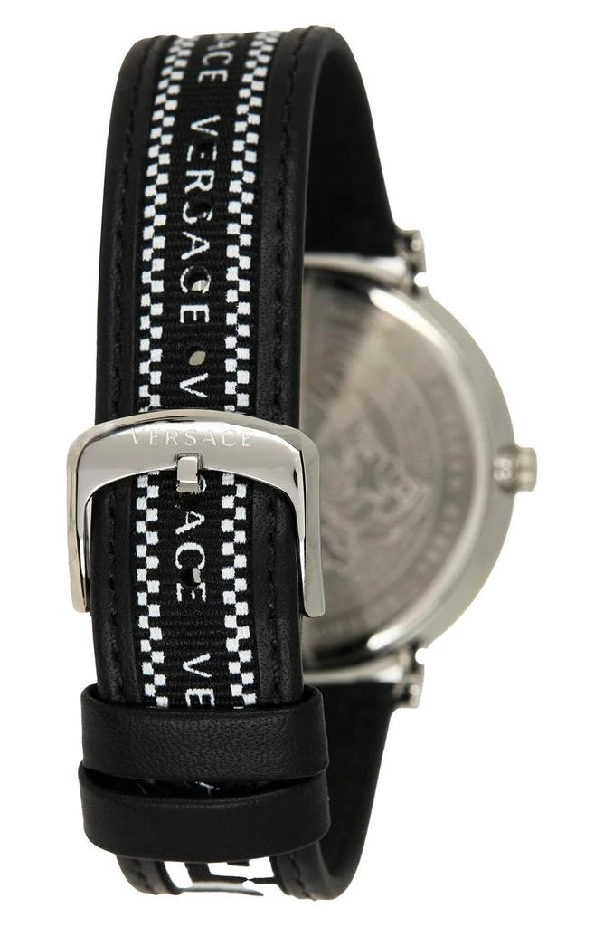 商品Versace|Men's V-Circle Leather Strap Watch, 42mm,价格¥2149,第2张图片详细描述