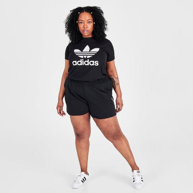 Women's adidas Essentials Slim Logo Shorts (Plus Size)商品第2张图片规格展示