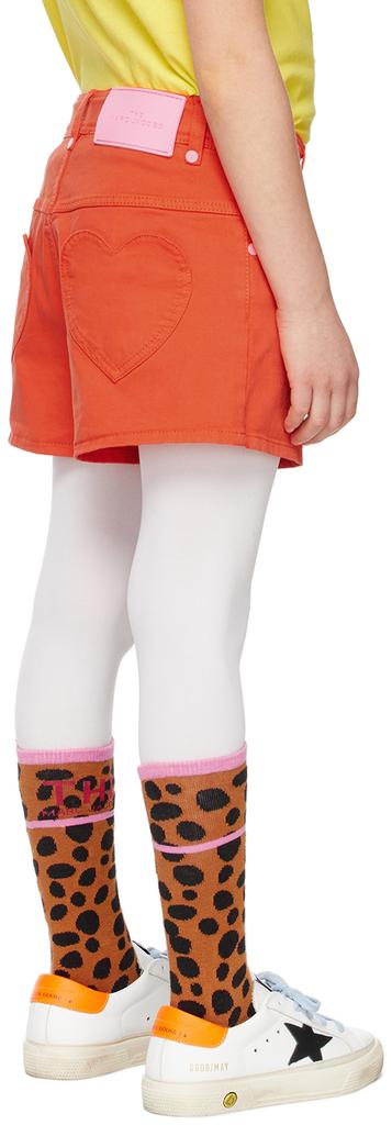 Kids Orange Hearts Shorts商品第4张图片规格展示