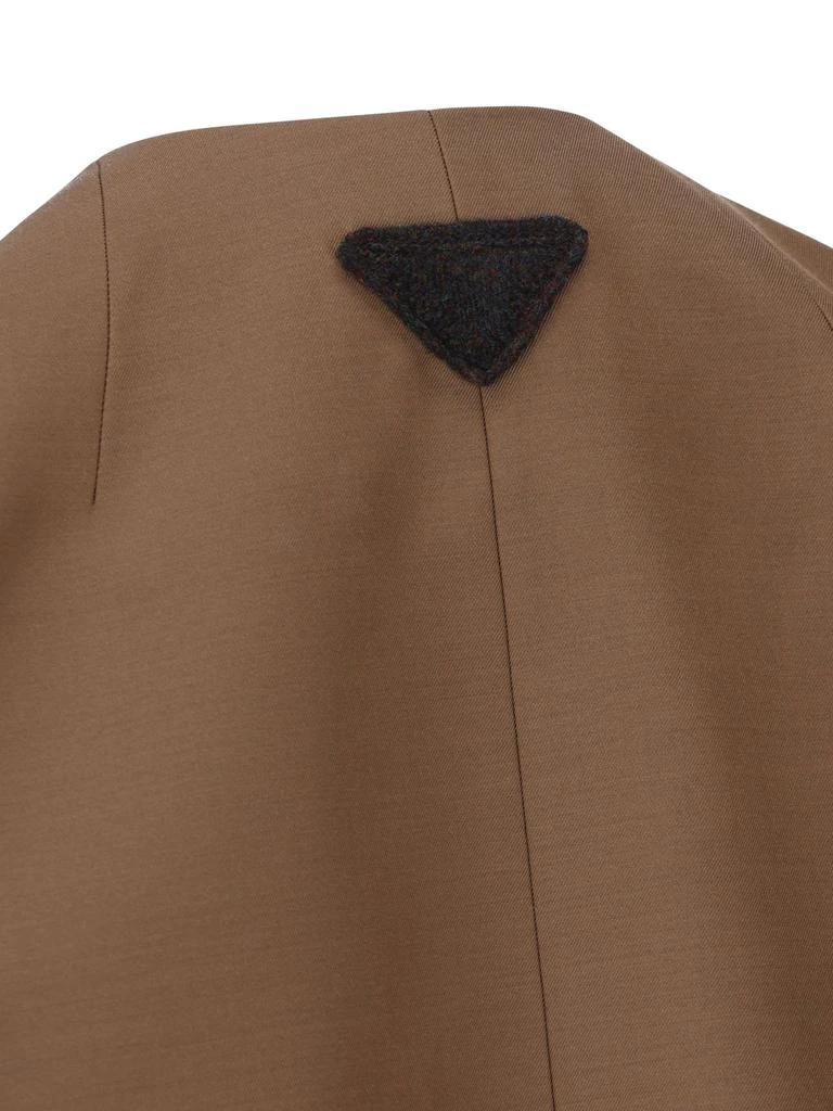 商品Prada|Prada Logo Detailed Single Breasted Coat,价格¥14043,第3张图片详细描述