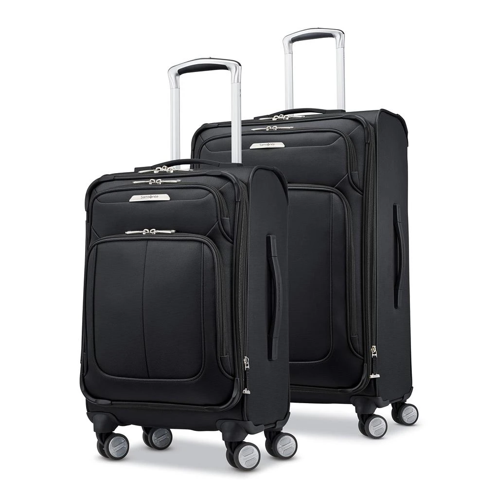 商品Samsonite|Samsonite Solyte DLX Softside Expandable Luggage with Spinner Wheels, Midnight Black, 2-Piece Set (20/25),价格¥1036-¥1985,第1张图片