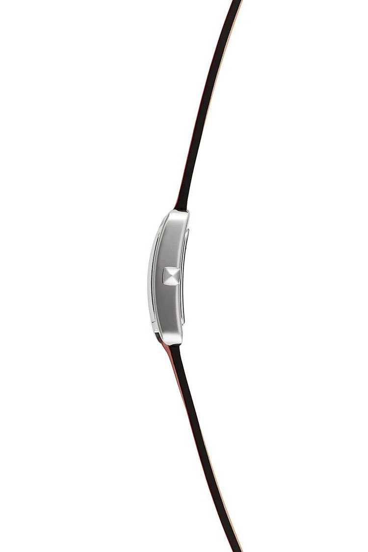 商品Rebecca Minkoff|Moment银色配粉色和红色皮表带腕表，19x30MM,价格¥555,第3张图片详细描述