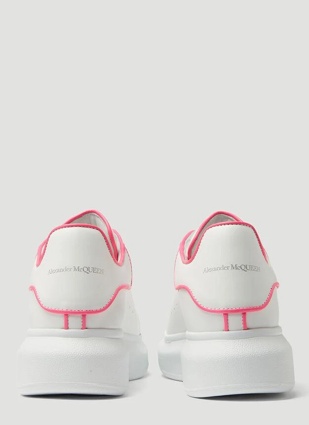 商品Alexander McQueen|Oversized Contrast Piping Sneakers in White,价格¥3229,第4张图片详细描述