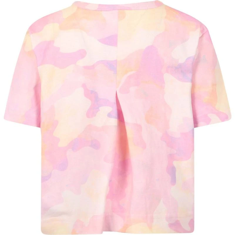 商品Munster|Camo print t shirt with embroidered detailing in pink,价格¥635,第2张图片详细描述
