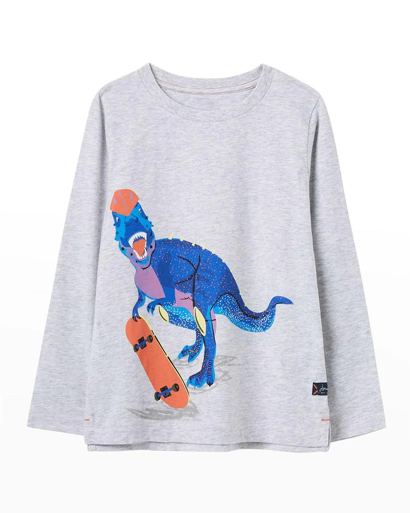 商品Joules|Boy's Finlay Dinosaur Graphic Long Sleeve T-Shirt, Size 2-6,价格¥54,第1张图片