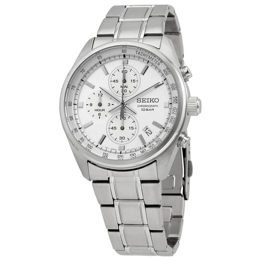 商品Seiko|Seiko Chronograph Quartz Silver Dial Mens Watch SSB375,价格¥976,第1张图片