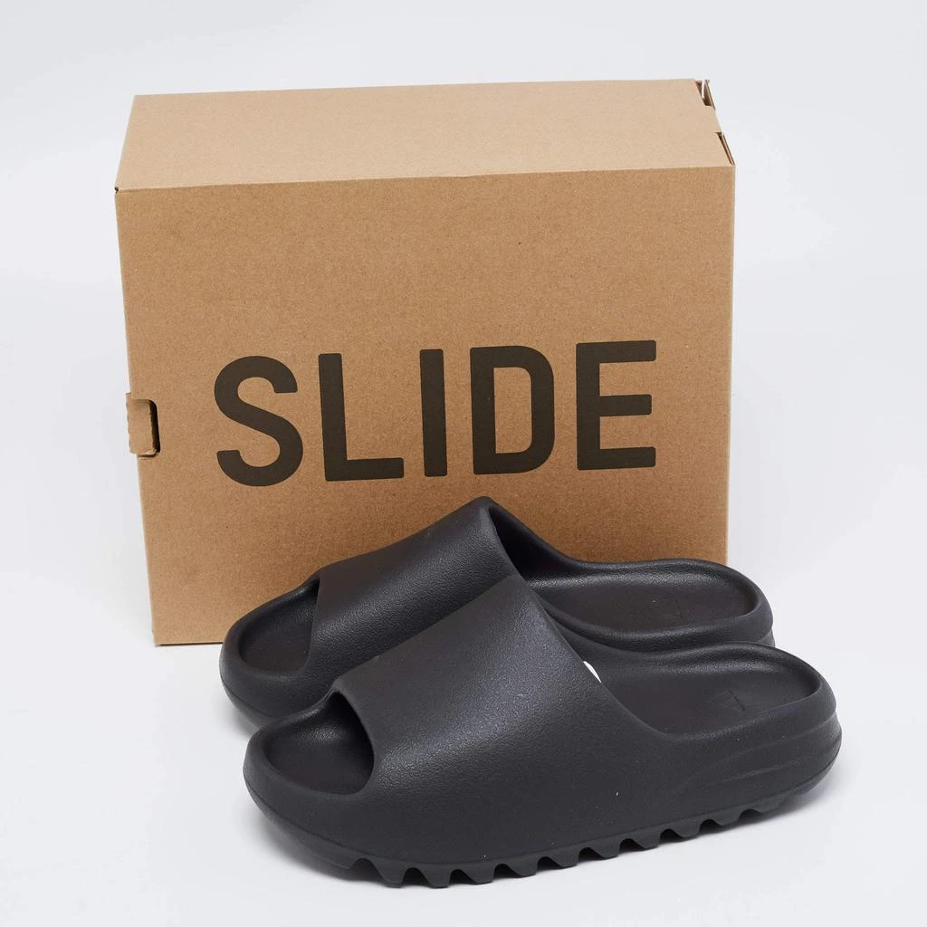Yeezy x adidas Black Rubber Onyx Flat Slides Size 38  商品