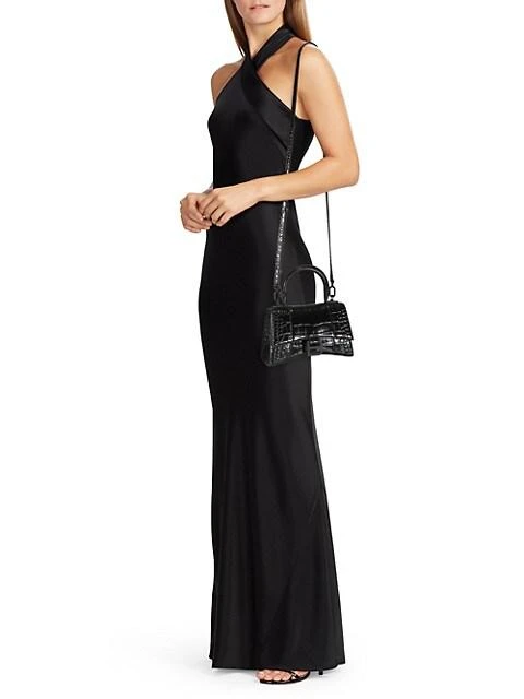 商品Balenciaga|XS Hourglass Croc-Embossed Leather Top Handle Bag,价格¥20824,第3张图片详细描述