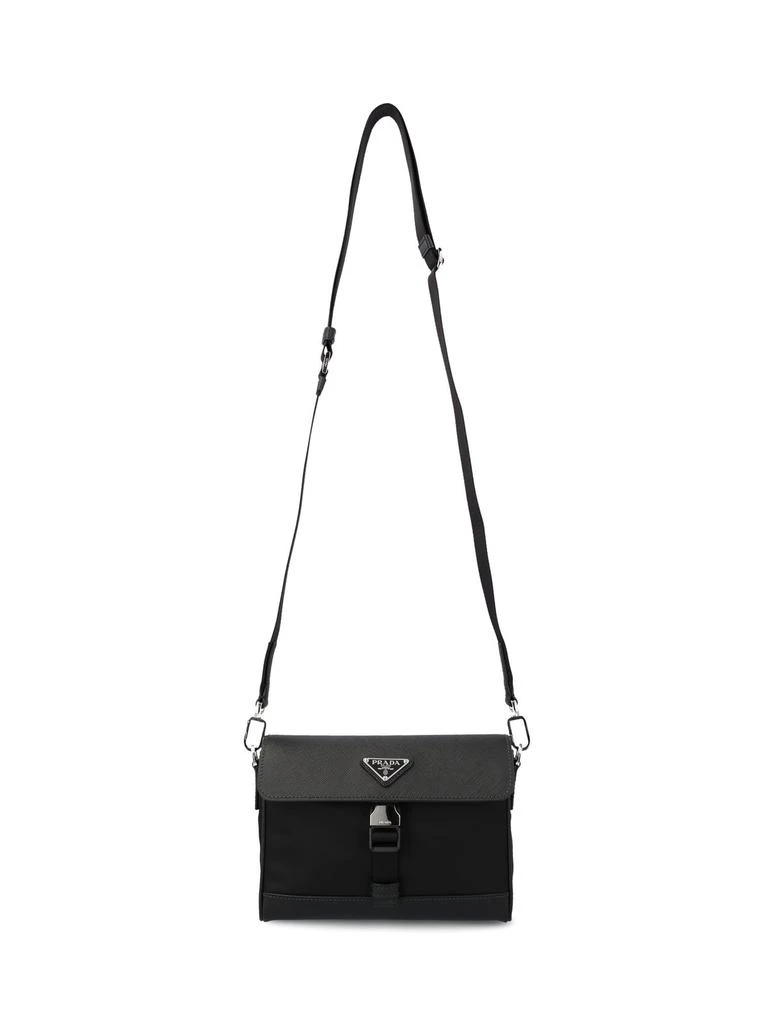 商品Prada|Prada Triangle-Logo Foldover Top Shoulder Bag,价格¥9776,第1张图片