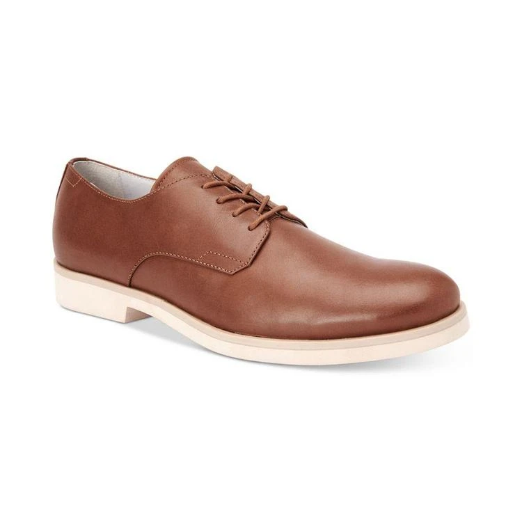 商品Calvin Klein|Men's Faustino Washed Leather Oxfords,价格¥365,第1张图片