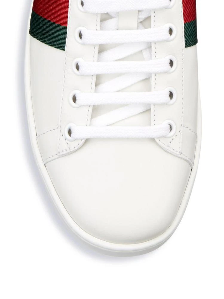 商品Gucci|Leather Sneakers With Web Detail,价格¥4367,第3张图片详细描述