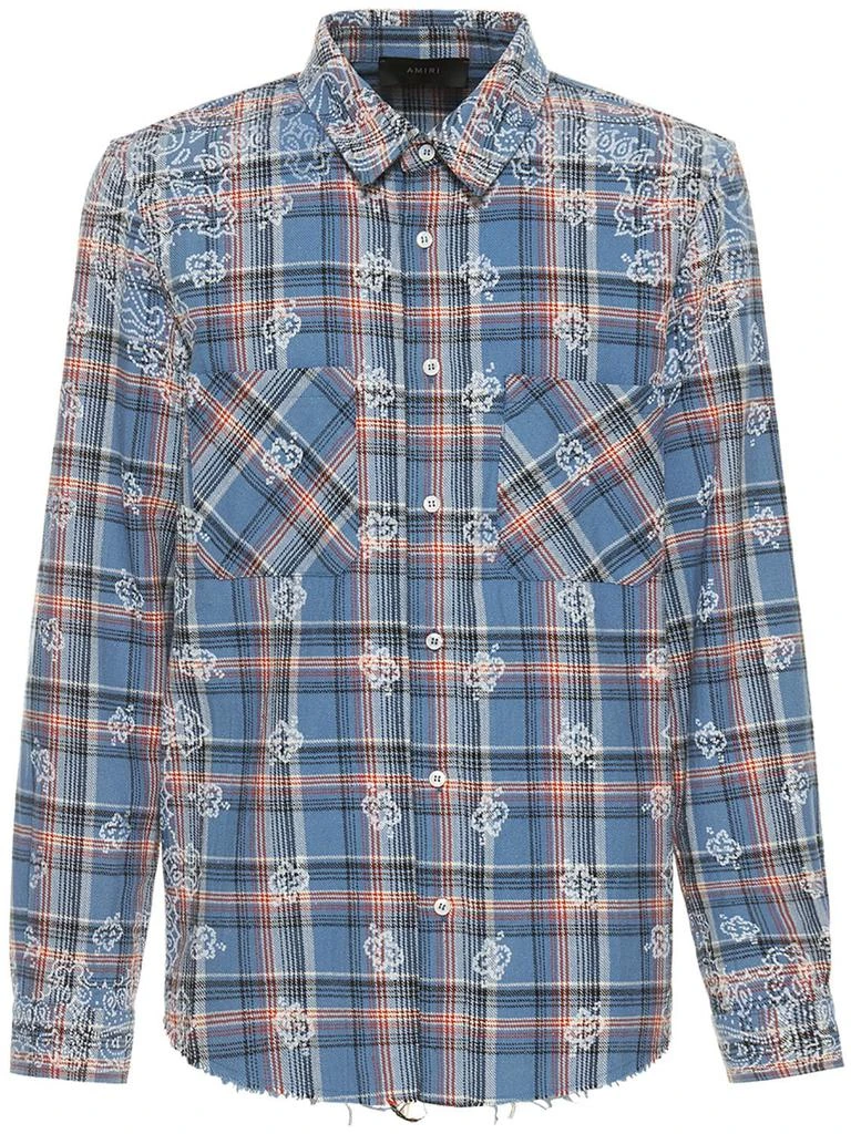 商品AMIRI|Bleached Bandana Print Check Shirt,价格¥4002,第1张图片